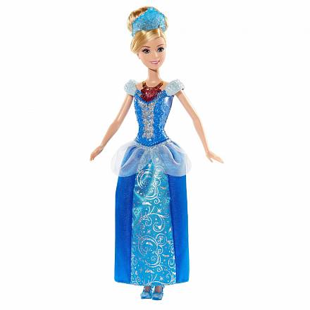 Кукла Золушка из серии Принцессы Дисней, колье и корона светятся, 28 см. 
